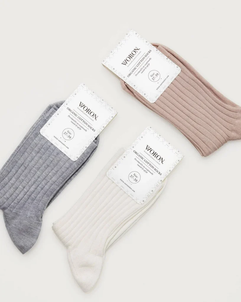 woron organic cotton socks
