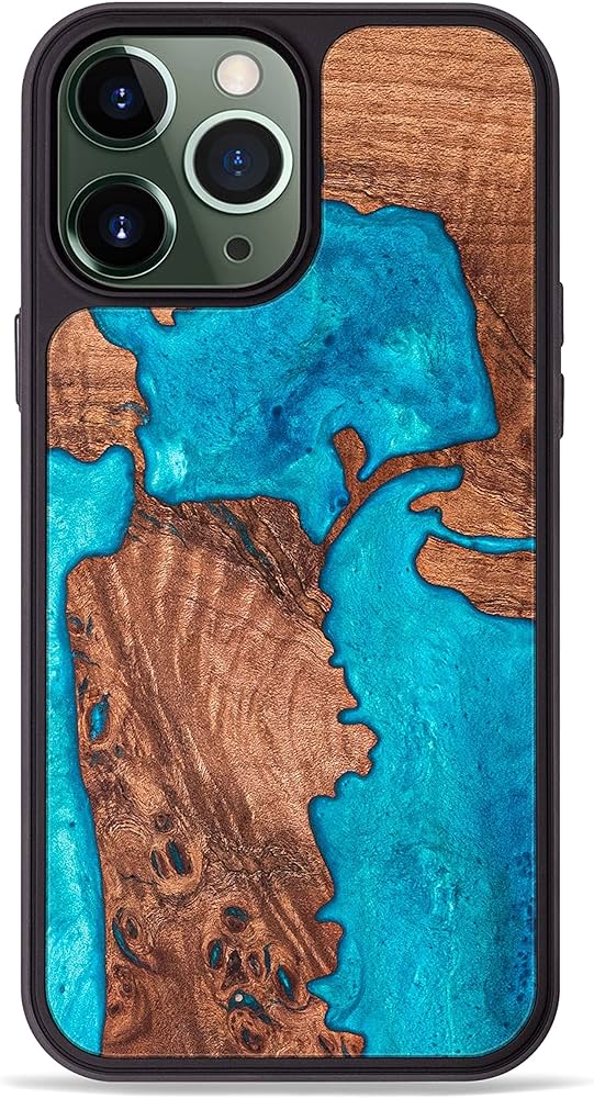 Carved sustainable wooden phone case